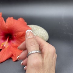 Stunning Unique Handmade 925 Sterling Silver Stackable Band Ring #B102