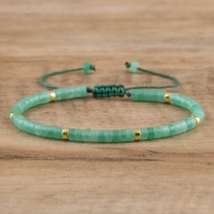 Natural Green Aventurine 4mm Round Beads Healing Reiki Crystal Dainty Bracelet