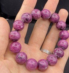 Natural Top Quality 15 Mm Ruby Zoisite Bracelet Healing Bracelet