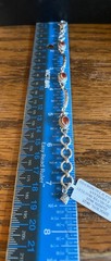 Sarda,Bali Made,Carnelian & Sterling,Adjustable Bracelet-Small Wrist Up 6.75”