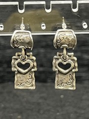 A Stunning Pair Of MCM Vintage Barse 925 Sterling Silver Dangle Earrings 7.6g