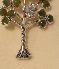 Irish 3 Leaf Clover Tree Sterling Silver Connemara Marble J.C. Walsh & Sons NEW