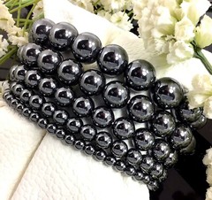 Hematite Stretchy Bracelet Gift For Him Healing Gemstone 4mm6mm8mm 10mm12mm