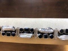 Onyx and Mother of Pearl Bracelet