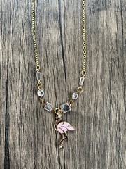 Handmade Flamingo Charm Necklace