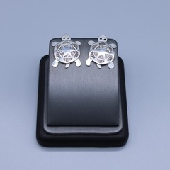 Navajo Adorable Hand Stamped Sterling Silver Turtle Earrings