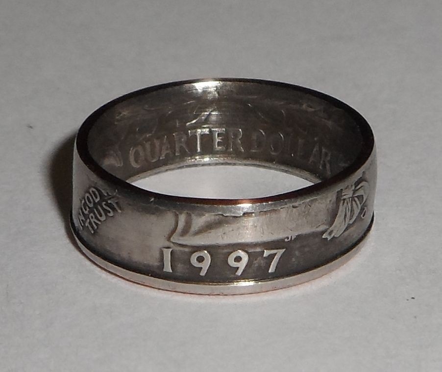 BIRTH YEAR US QUARTER handmade coin ring size 4-12 1965 – 98 what is your year?