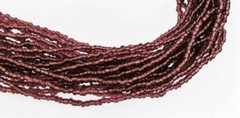 Handmade Necklace GLASS BEADS PURPLE CHAMPAGNE Tone 25 inch 20 Strands Adjust