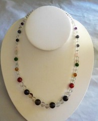 Handcrafted Natural Gemstone Chakra Diffuser Necklace by Healing Light Stones