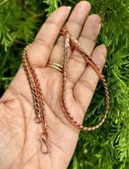 20 inch Pure Copper Serpentine Chain Necklace, Healing Copper Jewelry, Spiritual