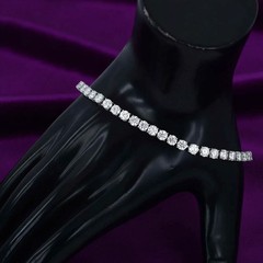 Rare 3.5 mm,7.5 Inches White Diamond Tennis Bracelet-Free Tariffs & Free Studs.
