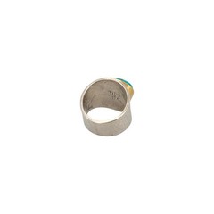 Darryl Dean Begay, Ring, Water web Kingman, 14k Gold, Navajo, 10