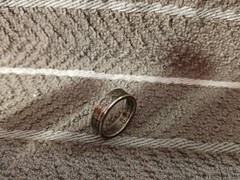 Oklahoma Handcrafted Washington Quarters coin ring, size 7 2008 Clad