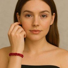 Red Byzantine 7-3/4″ Bracelet