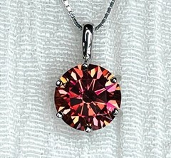 HUGE 4.00 Ct Certified Pink Diamond Pendant,FREE Tariffs &matching Studs