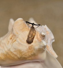 Natural Lithium Quartz Pendant, Free Form, Stainless Steel Bail, 3.5 cm Quartz