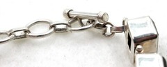 Quality Sterling Silver Green Amethyst Toggle Tennis Bracelet 7″-8 1/2″ ~ NEW