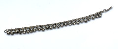 Vintage Metal Belly Dancer Bell Anklet Silver Tone Tribal Jewelry