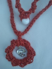 Surfer Hemp Mushroom NECKLACE 20″ Unisex Macrame Boho Hippie US Seller New