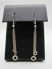 Sterling Silver Chain Link Drop Dangle Earrings