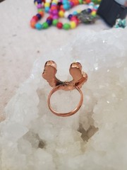 Handcrafted Southwest Honey Dahlia Copper Statement Adjustable