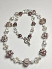 Artisan Handcrafted Art Deco Lampwork Glass Jewelry Purple Haze Necklace #3