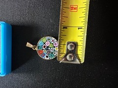 Antica Murrina Veneziana Italy Murano Glass Floral Pendant Italy Sterling 925
