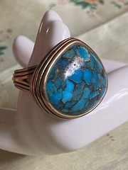 Barse Magnesite Shades Of Earth Stunning Size 7 Statement Ring