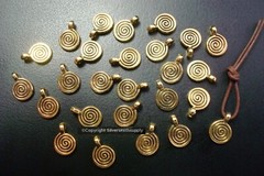 12mm Spiral swirl coil charms earrings pendants GOLD plt 25pcs CFP157