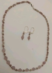 🧡💙 Handmade Jewelry Set – Necklace & Earrings New