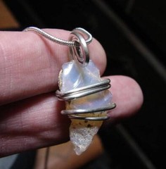 Ethiopian Opal Pendant Necklace Sterling Opal Necklace, October Birthstone #3