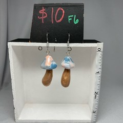 Handmade by STAYOKBRAND Multicolor Mushroom Earrings