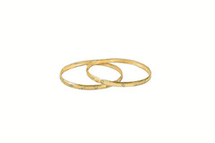 Child Jewelry ! Pair Bangle Brac Best Gold Filled Real 1/20 14K Gold Filled