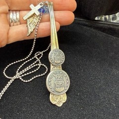 Adorned Crown Jewelry assemblage vintage United States Air Force button necklace