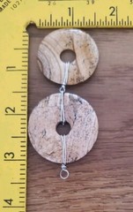 Hand Wrapped Jasper Donut Pendant