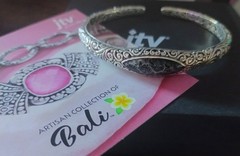 Bali Robert Manse Black Indonesian Coral Tree Of Life 7in Silver Cuff Bracelet