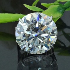 RARE 48.95 Ct Certified White Diamond Cocktail Ring-FREE Diamond Studs ! VIDEO