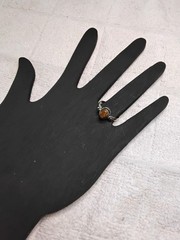 Sweet Tiger’s Eye Ring. Set In Tarnish-Resistant Rhodium Plated Mount Size 7.75