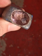 18 Carat Ametrine Set In Labradorite Stone Ring Size 9.5 ( 20.8 Grams)