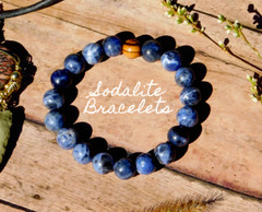 Natural Blue Sodalite Stretch Bracelet 10mm High Quality Gemstone Energy Healing