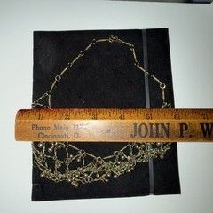Handcrafted Egyptian Necklace, Brass With Green Accents (K1)