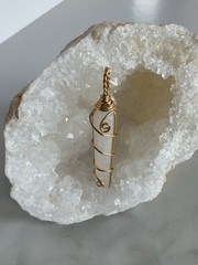 Wire Wrapped Crystal Stone Pendant
