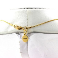 Necklace 3 Beads Citrine 0 5/16in Chain Steel Golden Stainless Necklace Women