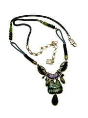 AYALA BAR Necklace Choker Purple Green Blue