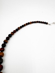 Jay King DTR 925 Sterling Silver Tigers Eye Beaded Necklace & Bracelet Set