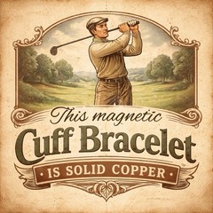 Men’s 8 Inch Solid Copper Magnetic Cuff Bracelet CBM371- 1/2 an inch wide.