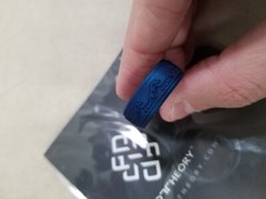 Knot Theory Engraved Silicone Ring – Engraved Waves Blue – Size 12