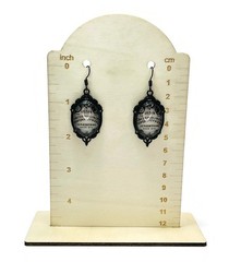 Violet Purple & Black Ouija Board Glow in the Dark Earrings