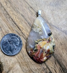 Plume Dendritic Agate Large Pendant