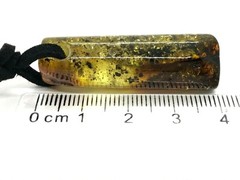 AMBER PENDANT Gift Barrel Cylinder Cord Unisex Baltic Unique Jewelry 5,9g 14380